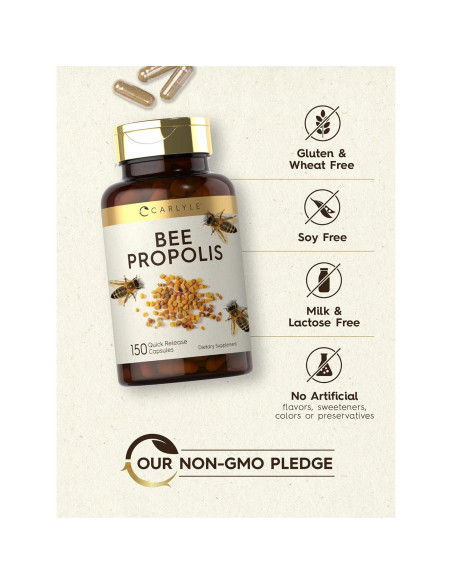 Cápsulas de Propóleos de Abeja Carlyle 600mg - 150 Unidades Cápsulas de Propóleos de Abeja Carlyle 600mg - 150 Unidades