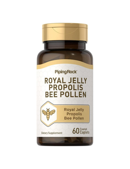 Jalea Real Propolis y Polen de Abeja Piping Rock 60 Tabletas Jalea Real Propolis y Polen de Abeja Piping Rock 60 Tabletas