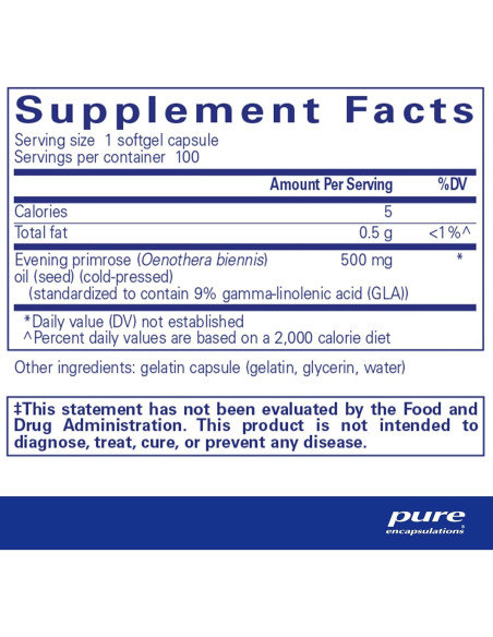 Suplemento Dietético Hipoalergénico Pure Encapsulations E.P.O. 100 Cápsulas Suplemento Dietético Hipoalergénico Pure Encapsulations E.P.O. 100 Cápsulas