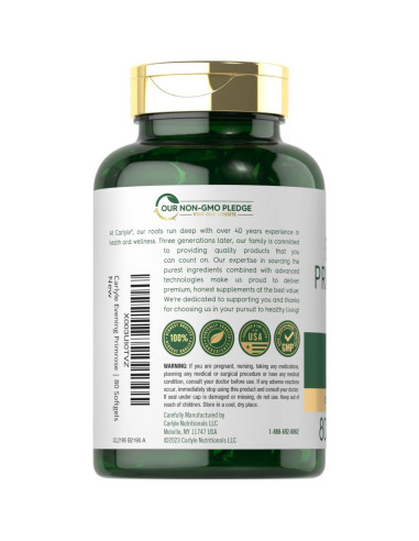 Cápsulas de Aceite de Onagra Carlyle 1000mg - 80 Gelatinas