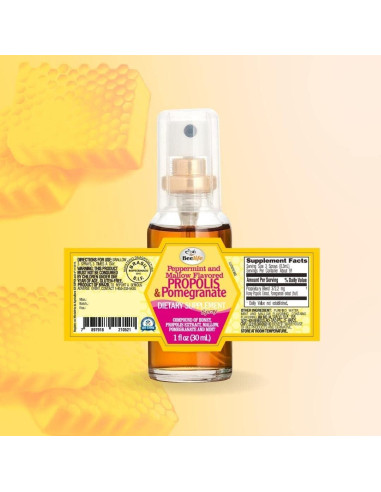 Spray de Garganta Beelife Propolis 3x90ml Menta y Granada