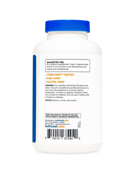 Cápsulas de Baya de Espino Nutricost 550mg - 240 Unidades Cápsulas de Baya de Espino Nutricost 550mg - 240 Unidades