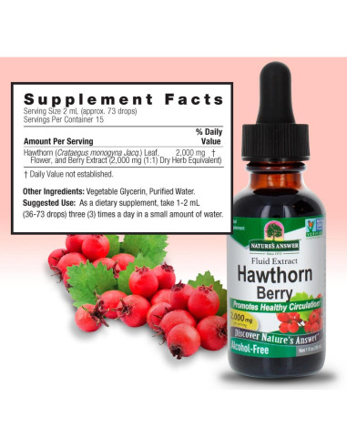 Extracto de Baya de Espino Nature's Answer 30 ml - Soporte Cardiovascular