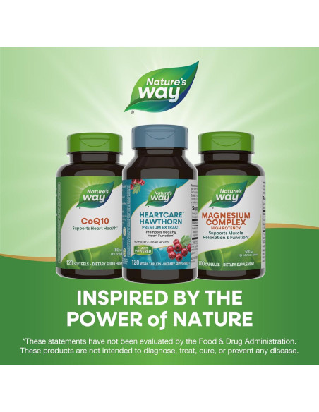 Extracto de Espino Nature's Way 120 Tabletas Cuidado del Corazón Extracto de Espino Nature's Way 120 Tabletas Cuidado del Corazón