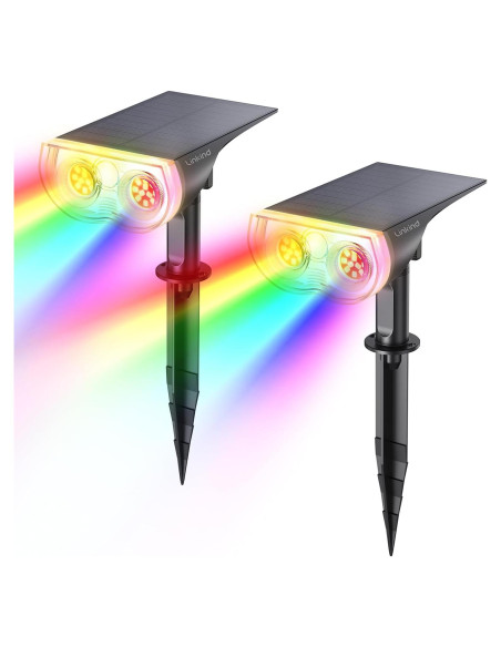 Focos Solares Linkind IP67 Multicolor 2 Paquete Jardín Focos Solares Linkind IP67 Multicolor 2 Paquete Jardín