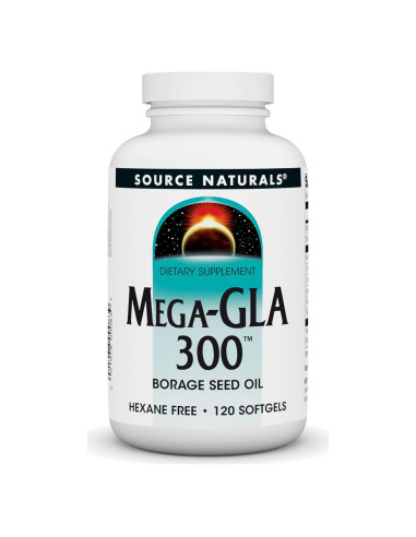 Source Naturals Mega-GLA 300 - Aceite de Semilla de Borraja 120 Softgels