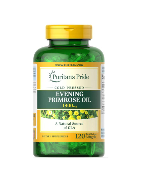 Aceite de Onagra Puritan's Pride 1300 mg 120 Cápsulas Blandas Aceite de Onagra Puritan's Pride 1300 mg 120 Cápsulas Blandas