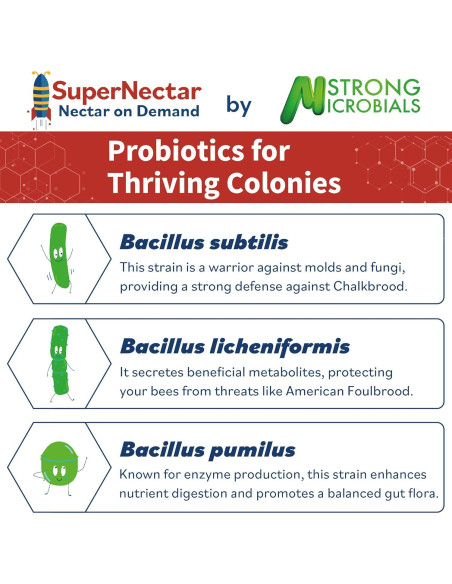 Suplemento Nutricional para Abejas SuperNectar 50g Probioticos Suplemento Nutricional para Abejas SuperNectar 50g Probioticos