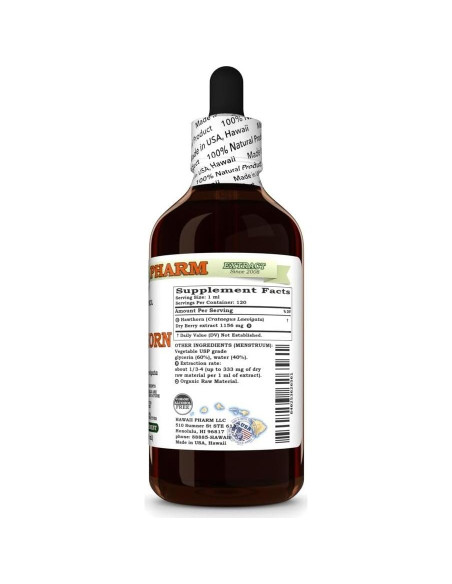 Extracto de Espino Sin Alcohol Hawaii Pharm 118 ml - Bienestar Cardiaco Extracto de Espino Sin Alcohol Hawaii Pharm 118 ml - Bienestar Cardiaco