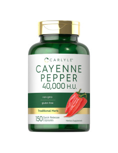 Cápsulas de Pimienta de Cayena Carlyle 450 mg | Suplemento Sin OGM