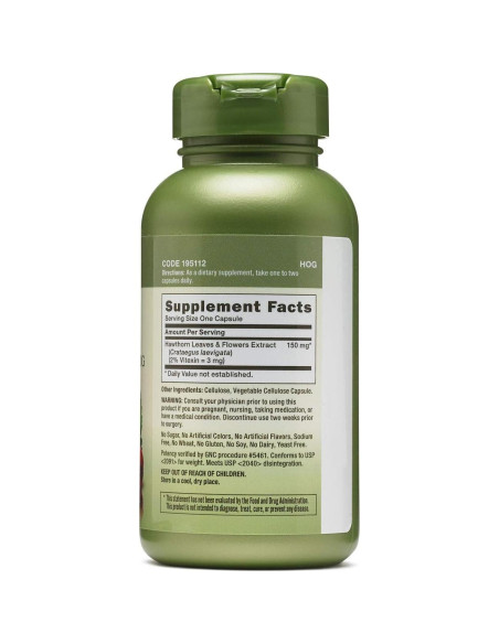 Extracto de Espino GNC Herbal Plus 150mg - 100 Cápsulas