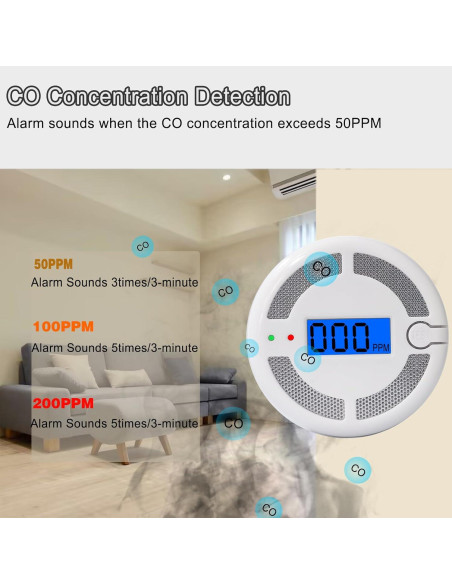 Paquete de 2 Detectores de Monóxido de Carbono CDR-816 con Pantalla LCD Paquete de 2 Detectores de Monóxido de Carbono CDR-816 con Pantalla LCD