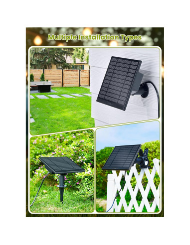 Brightown 17.68m Luces de Cadena Solares con Control Remoto