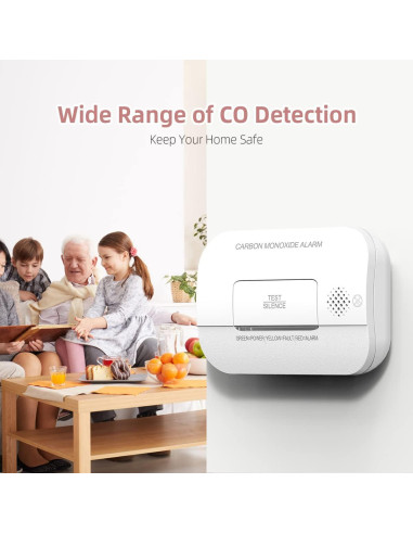 Detector de Monóxido de Carbono Putogesafe GS811-A 85 dB 2 Paquete