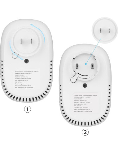 Detector de Monóxido de Carbono Vzmcov Co-3pack con Alarma LED