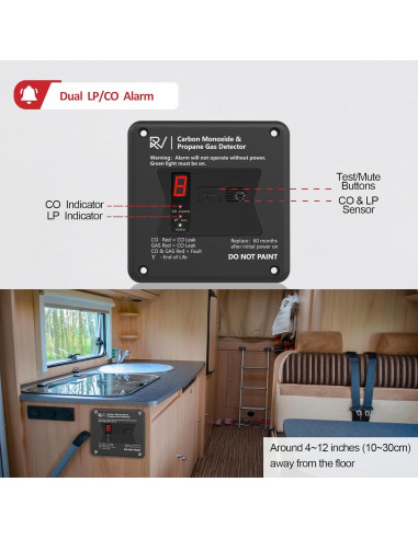 Detector de Monóxido de Carbono y Gas Propano Leakbee R503 2 en 1