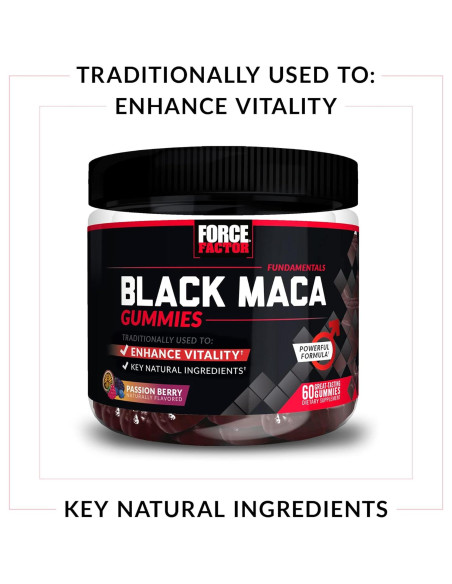 Gomitas de Maca Negra Force Factor 120 unidades - Vitalidad Masculina Gomitas de Maca Negra Force Factor 120 unidades - Vitalidad Masculina