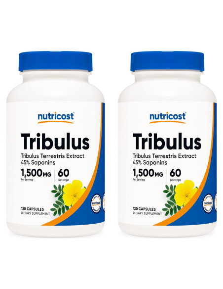 Extracto de Tribulus Terrestris Nutricost 750mg 120 Cápsulas x 2 Extracto de Tribulus Terrestris Nutricost 750mg 120 Cápsulas x 2