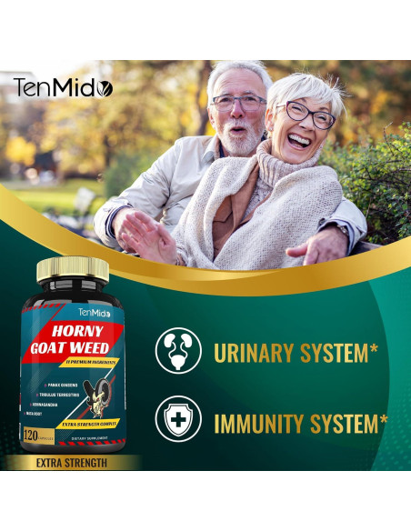 Cápsulas de Suplemento Tenmido con Hierba de Cabra Excitada y Ginseng - 120 cápsulas Cápsulas de Suplemento Tenmido con Hierba de Cabra Excitada y Ginseng - 120 cápsulas