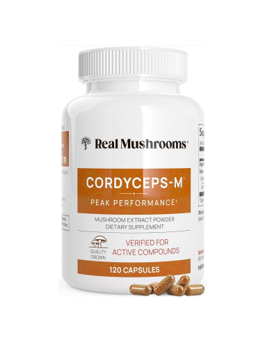 Cápsulas de Cordyceps Militaris Real Mushrooms 120 Caps Veganas