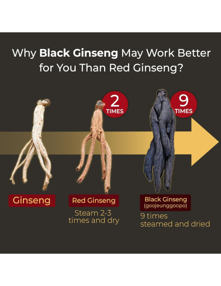 Cápsulas de Ginseng Negro Panax Coreano 1000mg - 90 Veganas Cápsulas de Ginseng Negro Panax Coreano 1000mg - 90 Veganas