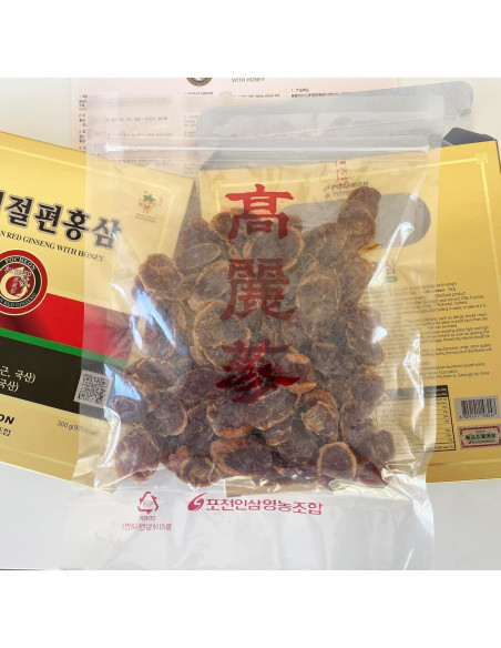 Rodajas de Ginseng Rojo Coreano Pocheon 300g con Miel 6 Años Rodajas de Ginseng Rojo Coreano Pocheon 300g con Miel 6 Años