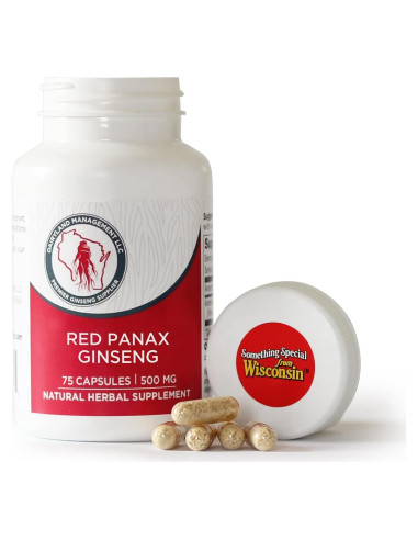 Cápsulas de Ginseng Rojo Panax Dairyland 2000 mg - 75 ct
