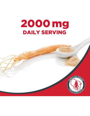 Cápsulas de Ginseng Rojo Panax Dairyland 2000 mg - 75 ct