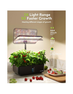 Jardín Hidropónico URUQ 12 Cápsulas con Luz LED Ajustable 2