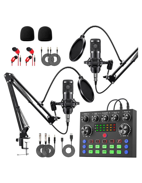 Paquete de Podcast sktome V8S para 2 Micrófonos y Mesa Paquete de Podcast sktome V8S para 2 Micrófonos y Mesa