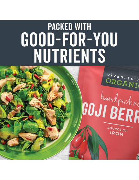 Berries de Goji Orgánicas Viva Naturals 0.91 kg Sin GMO Berries de Goji Orgánicas Viva Naturals 0.91 kg Sin GMO