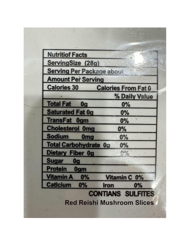 Rebanadas de Hongo Reishi Rojo Seco Ganoderma Lucidum 473ml