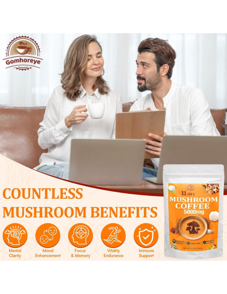 Café de Hongo Orgánico Gomhoreye 150g - 11 Hongos Superalimento Café de Hongo Orgánico Gomhoreye 150g - 11 Hongos Superalimento