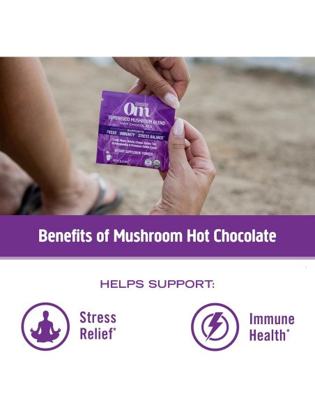 Mezcla de Chocolate Caliente Om Mushroom Superfood 240g Mezcla de Chocolate Caliente Om Mushroom Superfood 240g