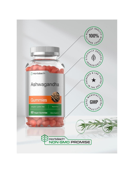 Gomitas de Ashwagandha Horbach Veganas 60 Unidades Sabor Tropical Gomitas de Ashwagandha Horbach Veganas 60 Unidades Sabor Tropical