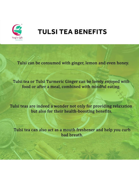 Té de Tulsi Seco 113 g | Albahaca Sagrada 100% Natural | Yogi's Gift Té de Tulsi Seco 113 g | Albahaca Sagrada 100% Natural | Yogi's Gift