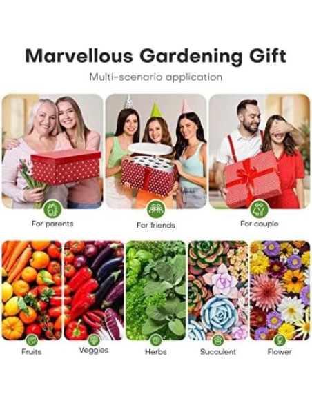 Cultivador Hidropónico Ahopegarden 12 Cápsulas 4L LED Cultivador Hidropónico Ahopegarden 12 Cápsulas 4L LED