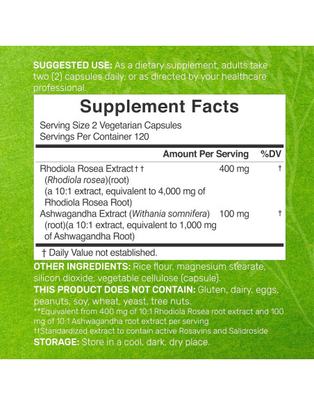 Suplemento Adaptogénico Deal Rhodiola Rosea 5000mg 240 Cápsulas Veganas Suplemento Adaptogénico Deal Rhodiola Rosea 5000mg 240 Cápsulas Veganas