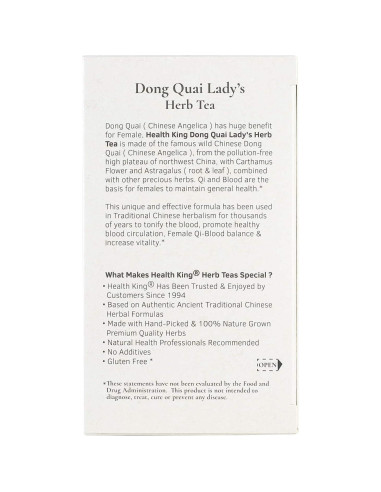 Té de Hierbas Dong Quai Health King - 20 Bolsas 81g