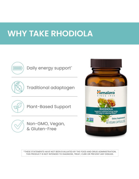 Himalaya Rhodiola Rosea 250 mg - Energía y Estrés - 60 Cápsulas Veganas Himalaya Rhodiola Rosea 250 mg - Energía y Estrés - 60 Cápsulas Veganas