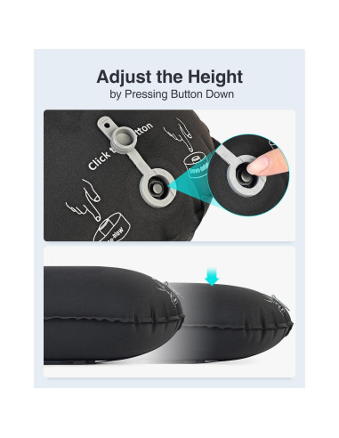 Almohada Lumbar Inflable Luxtude para Viajes y Oficina
