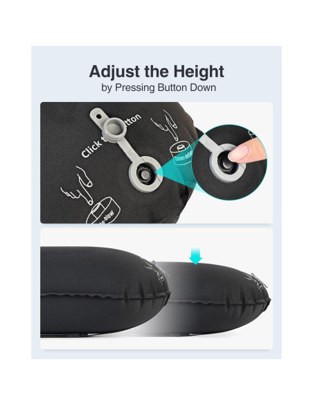 Almohada Lumbar Inflable Luxtude para Viajes y Oficina Almohada Lumbar Inflable Luxtude para Viajes y Oficina