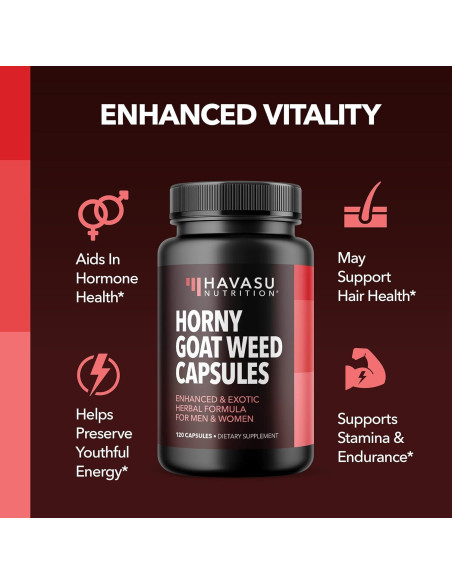 Cápsulas de Hierba de Cabra Excitada Havasu Nutrition 120 Unidades Cápsulas de Hierba de Cabra Excitada Havasu Nutrition 120 Unidades