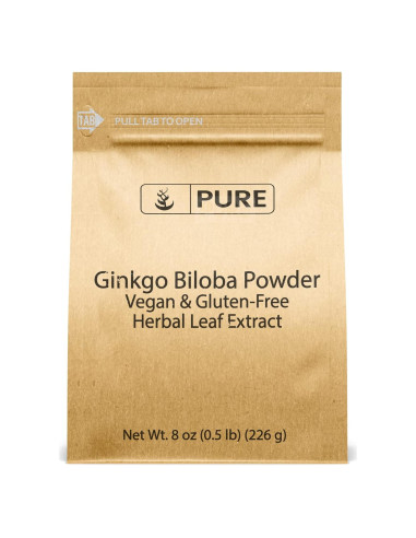 Polvo de Ginkgo Biloba 226.8 g Ingredientes Originales Puros