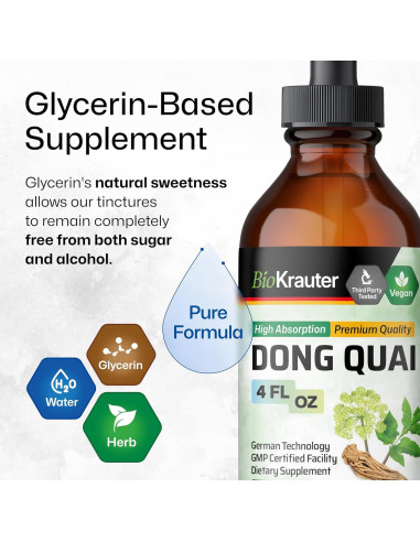 Tinctura de Dong Quai BIO KRAUTER 118.29 ml - Salud de la Mujer