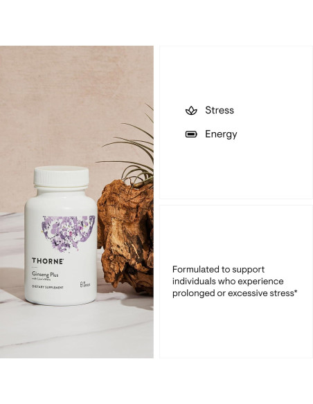 Suplemento Ginseng Plus Thorne - 60 Cápsulas - Enfoque y Memoria Suplemento Ginseng Plus Thorne - 60 Cápsulas - Enfoque y Memoria