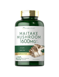 Cápsulas de Hongo Maitake Carlyle 1600mg 400 Conteo Sin OGM