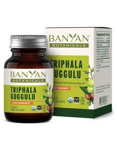 Suplemento Digestivo Orgánico Triphala Guggulu Banyan 90 Tabletas