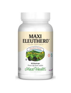 Suplemento de Eleuthero Maxi Health - 60 Cápsulas - Energía y Estrés