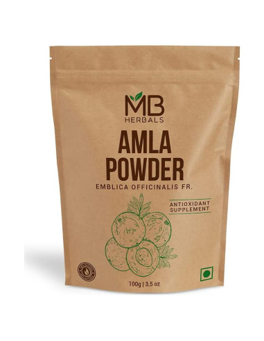 Polvo de Amla MB Herbals 100g Sin Semillas Crudo Sin Gluten